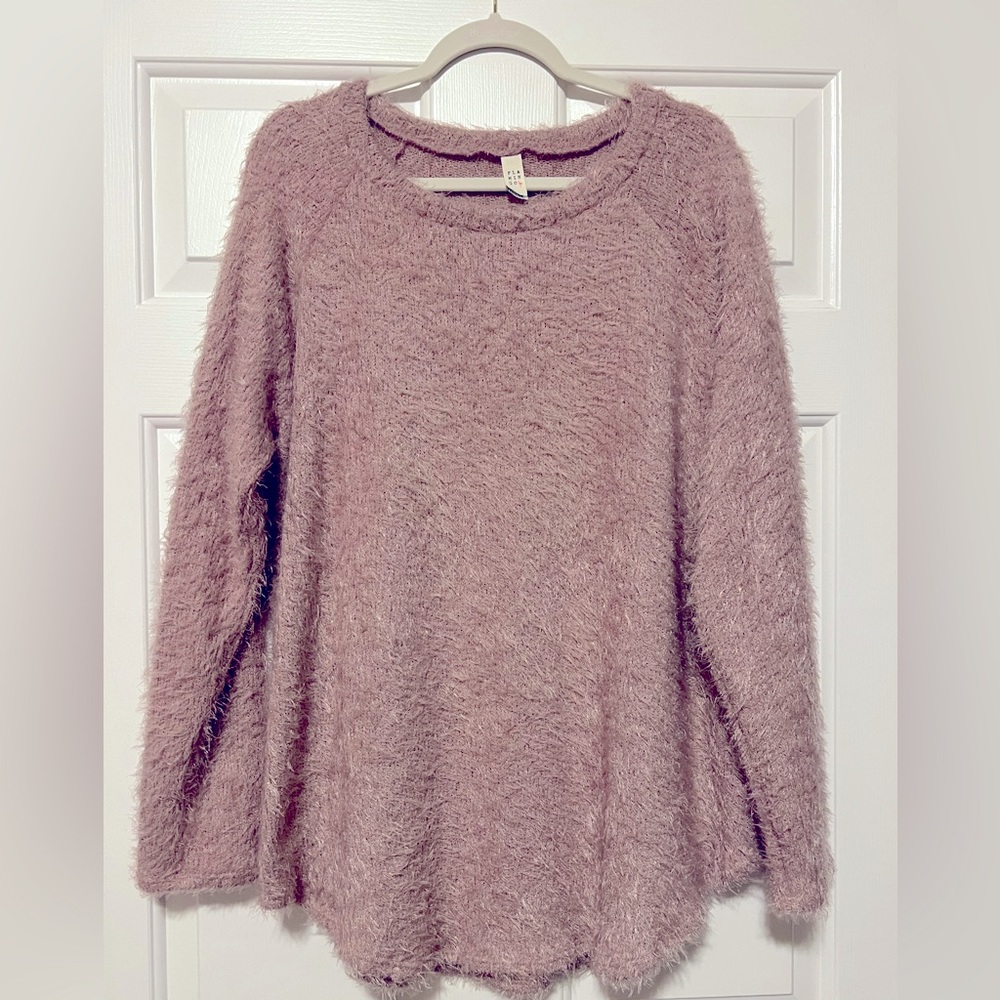 Sweater, Pink, 1X, Never Worn (washed once, tried on), from Glitzy Girlz
